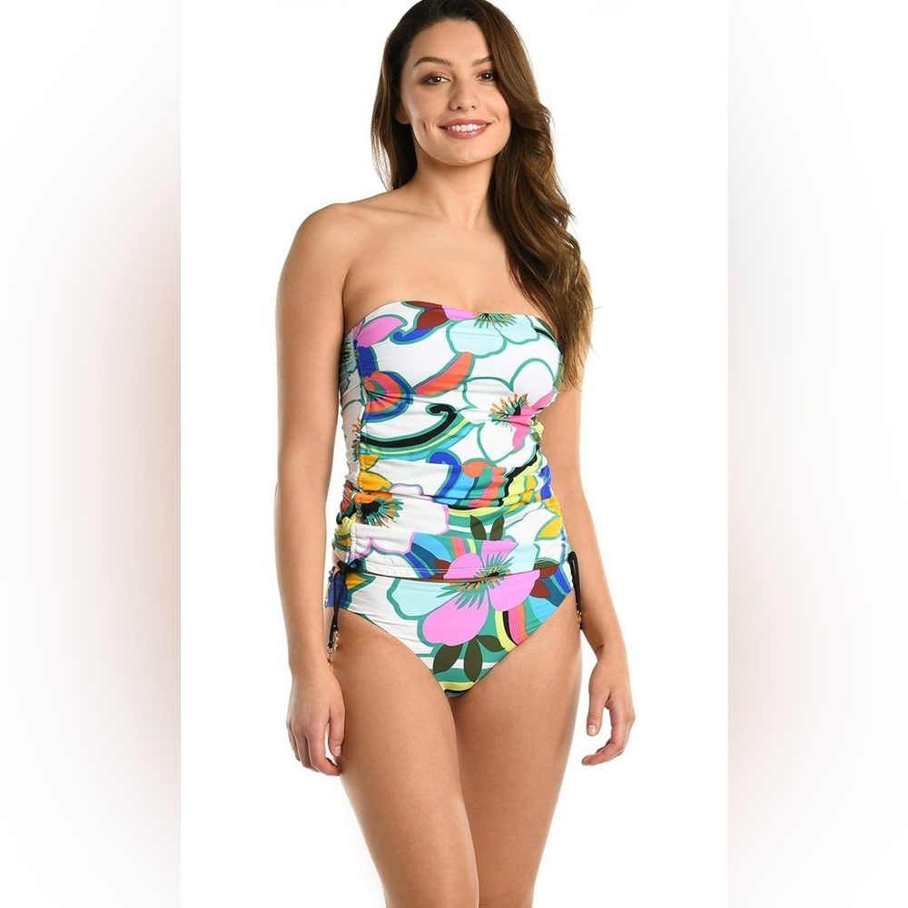 La Blanca Women's Standard Bandeau Tankini Swimsuit Top - Picture 3 of 6